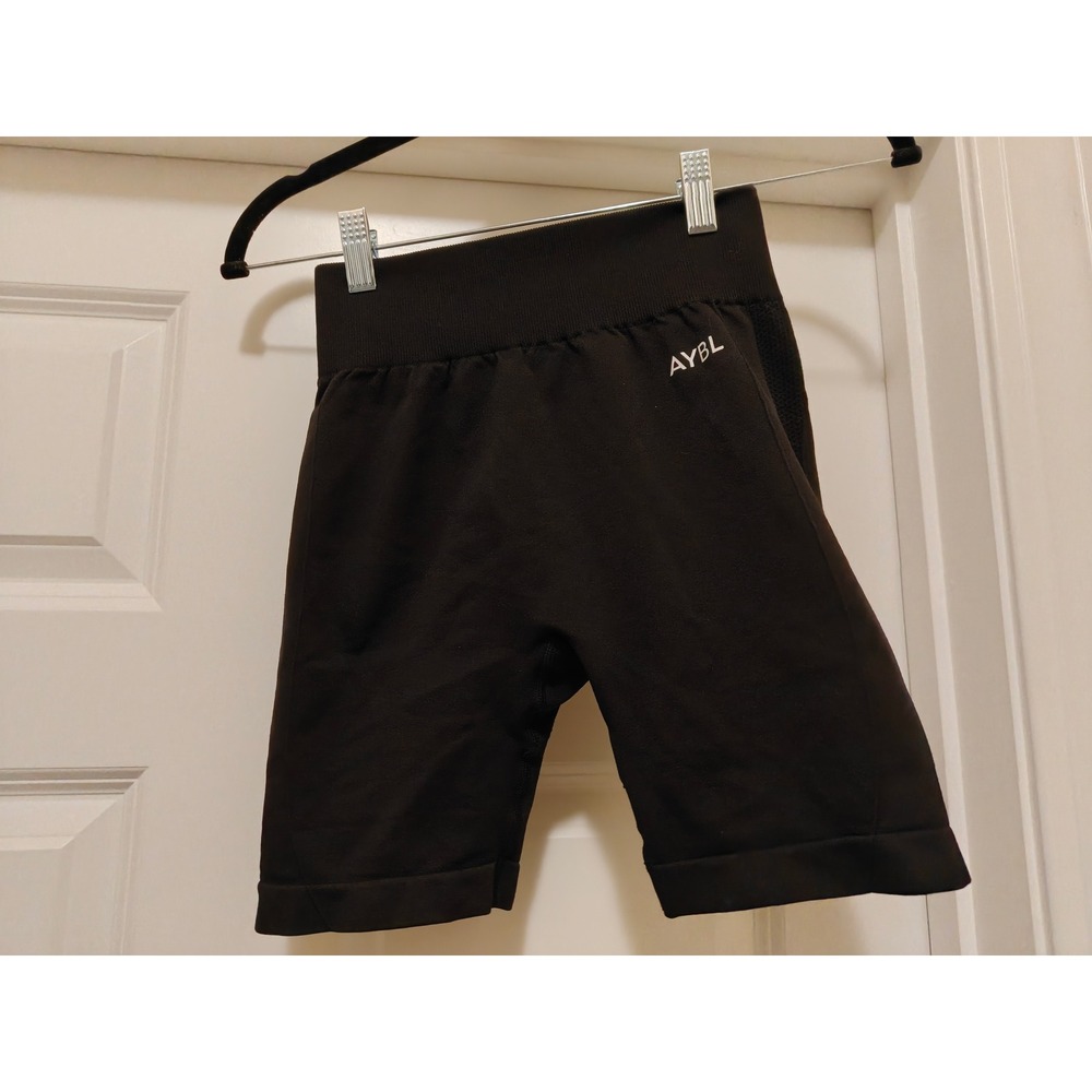 AYBL Balance V2 Seamless Shorts Black High Waisted Workout Biker Shorts Womens S